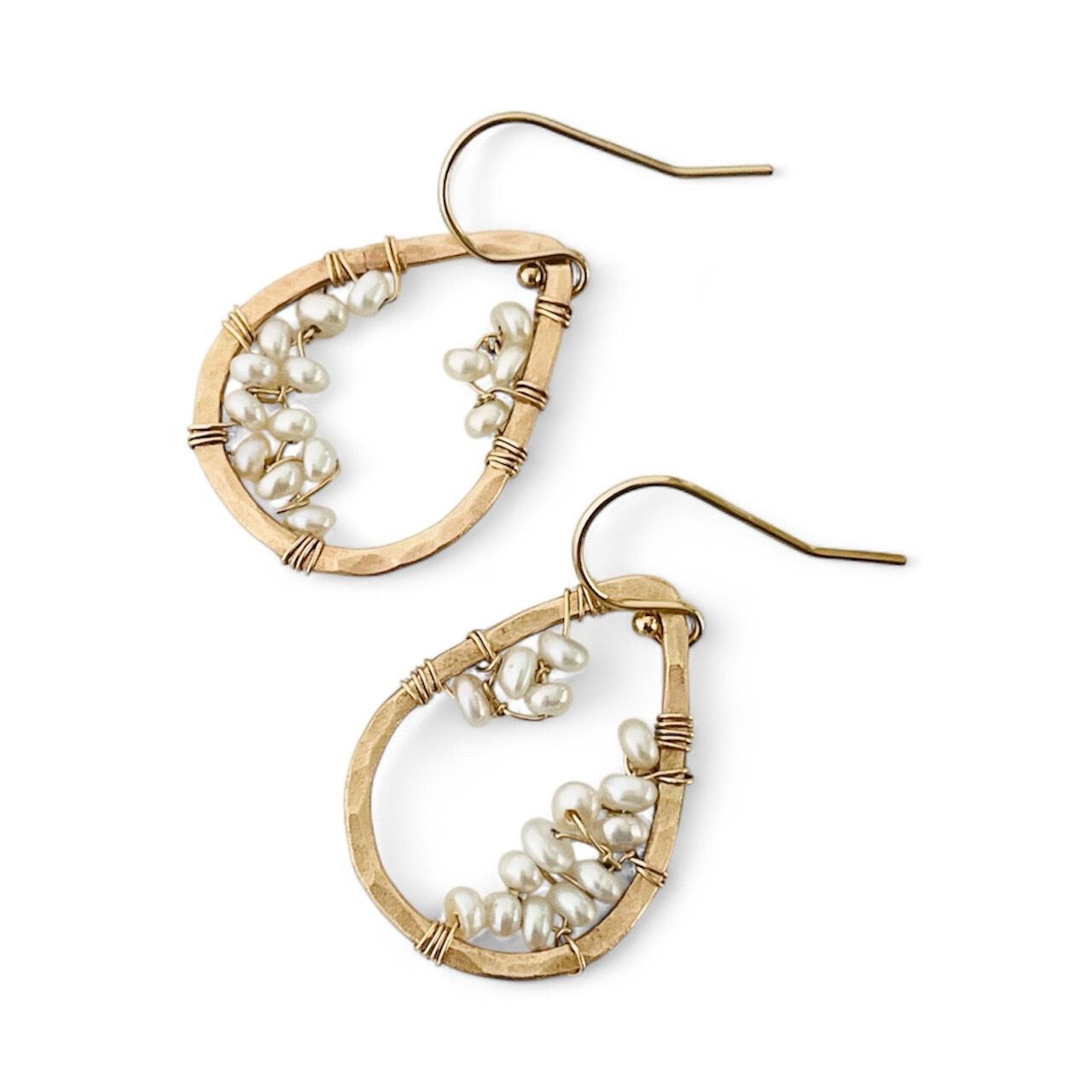 Pearl Geode 14K Gold Fill Earrings