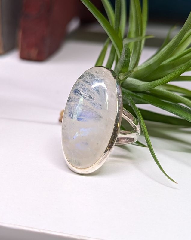 Large Oval Moonstone Sterling Silver Ring (9)