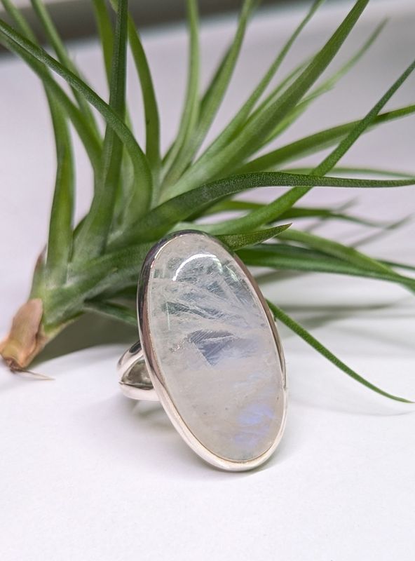 Large Oval Moonstone Sterling Silver Ring (9)