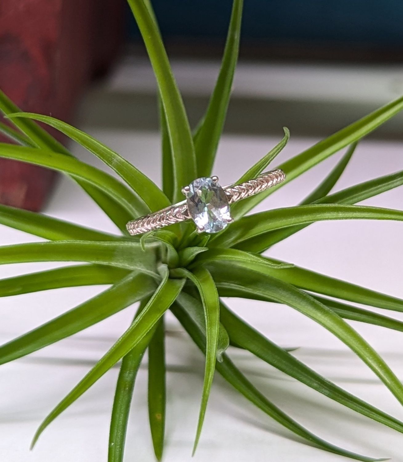 Small Oval Topaz Sterling Silver Ring (9.5)