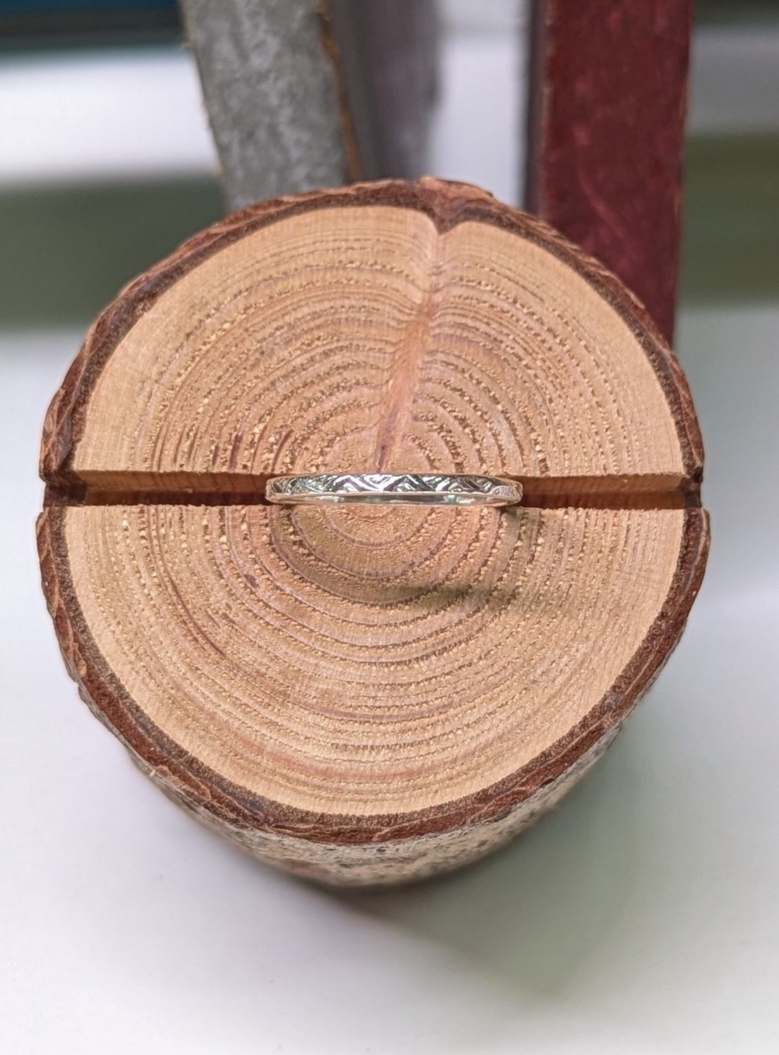 Dainty Pattern Sterling Silver Band (8)