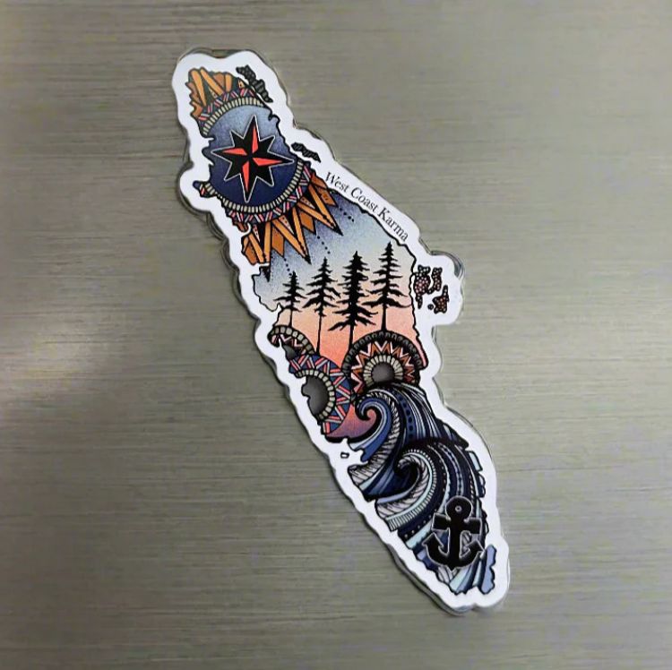Vancouver Island Colourful Magnet