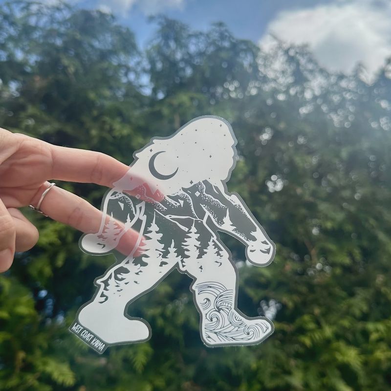 Sasquatch Big Foot Car Decal