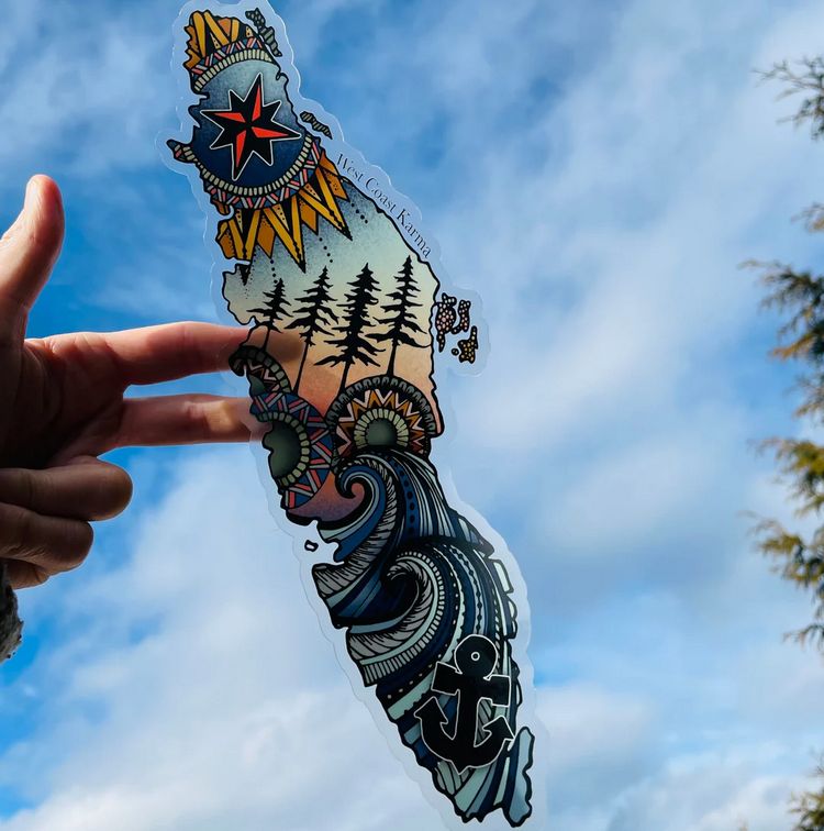 Colourful Vancouver Island Car Decal