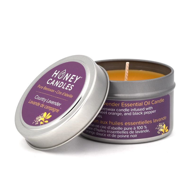 Country lavender Beeswax Candle Tin