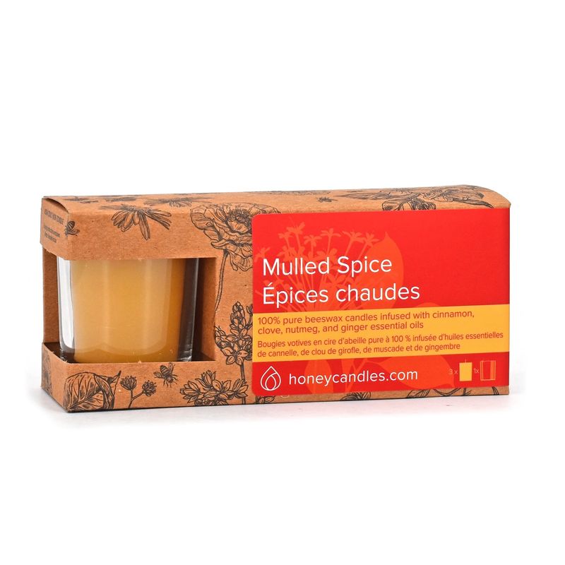 Beeswax Votive 3 pack- Mulled Spice