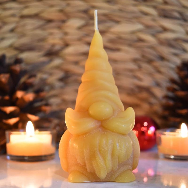 Gnome Honeywick Beeswax Candle