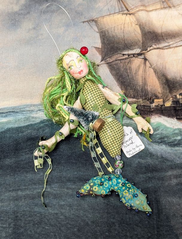 Aquina Holiday Mermaid Ornament