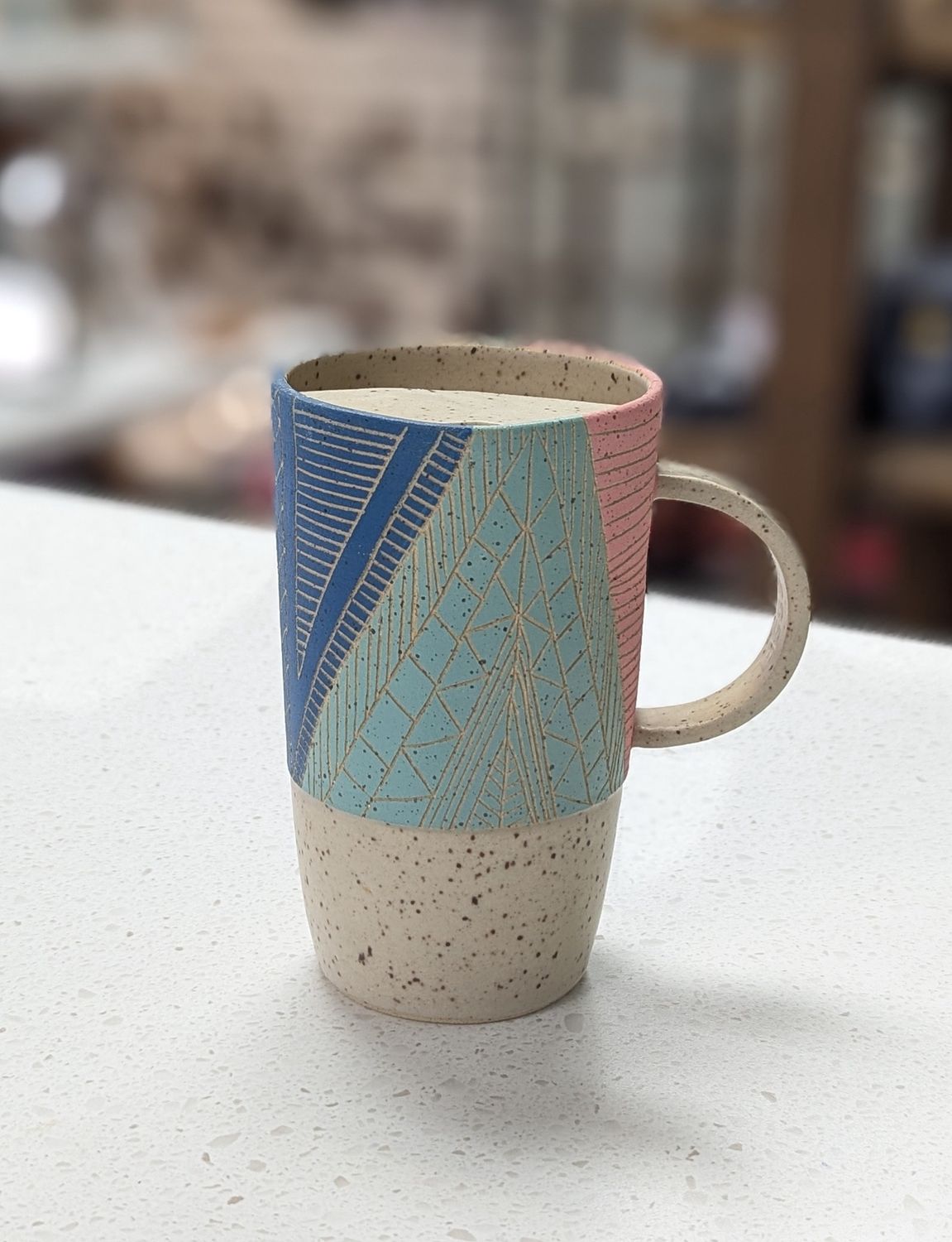 Speckled Geometric To Go Mug