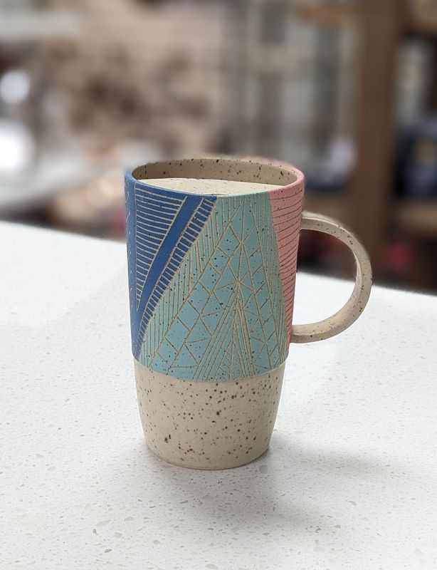Speckled Geometric To Go Mug