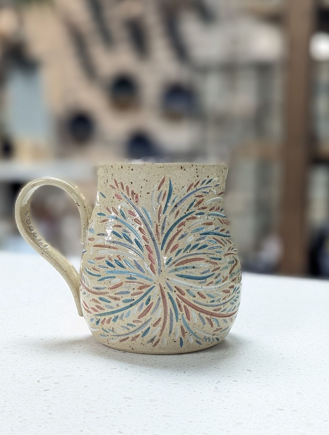 Abstract Flower Mug