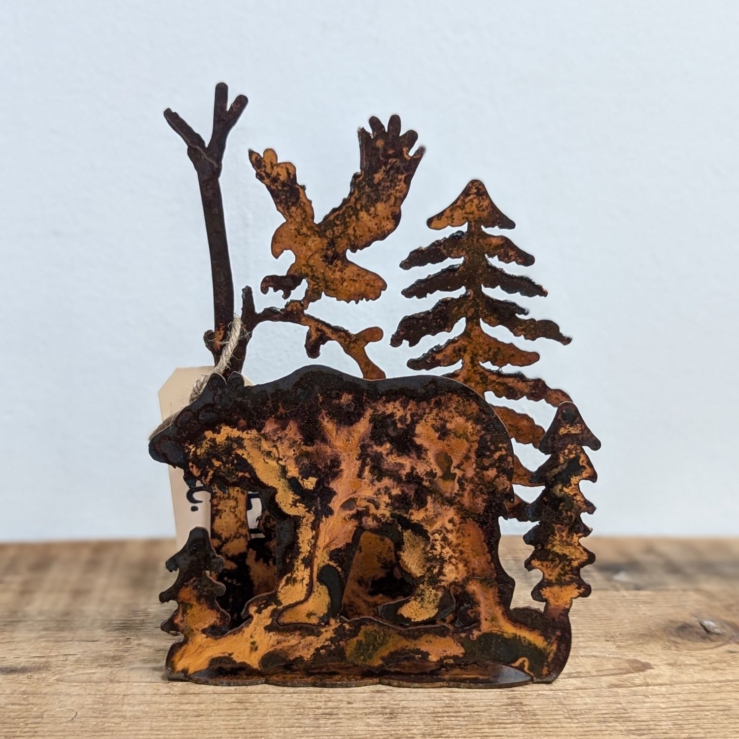 Small Rusted Bear Sconce