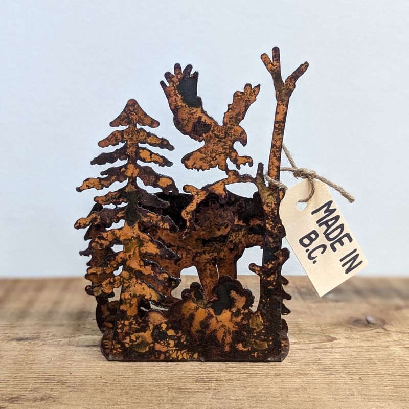 Small Rusted Bear Sconce