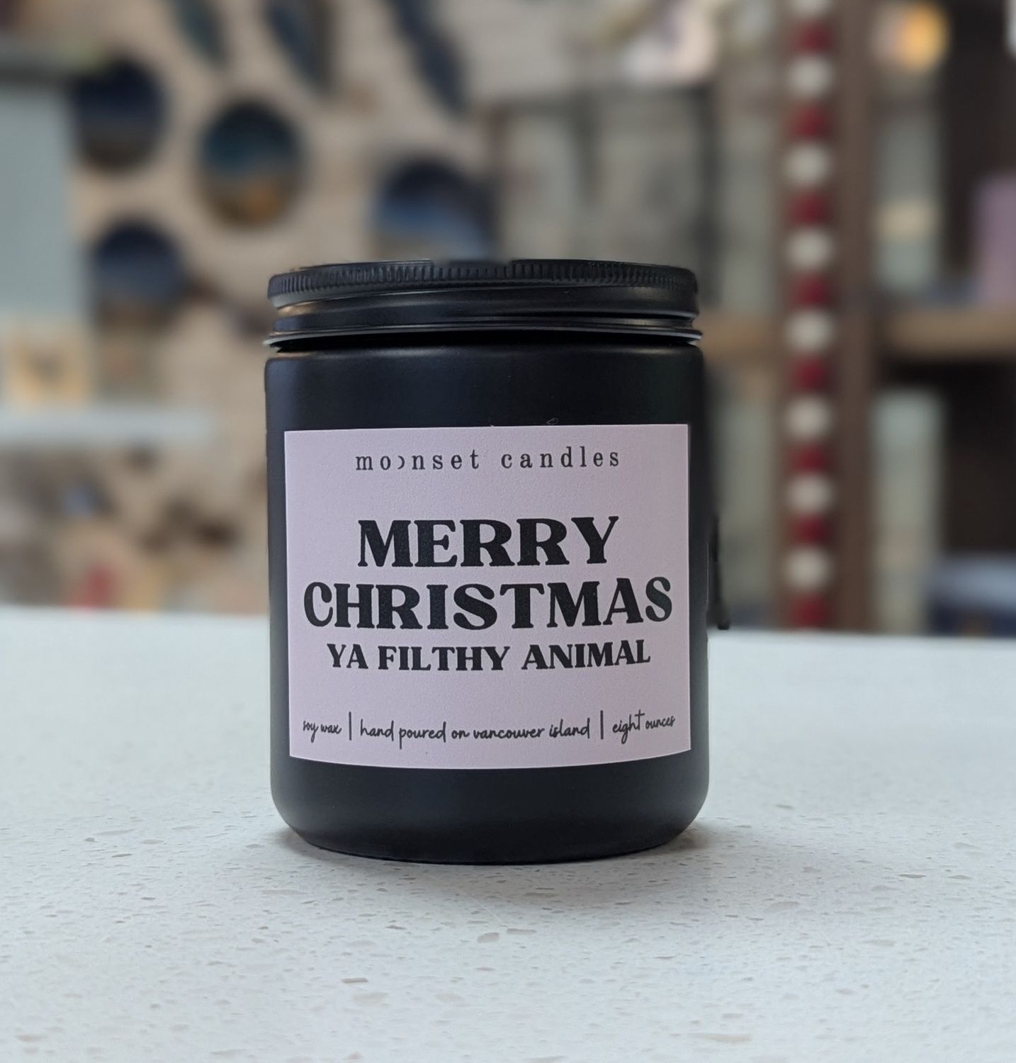 Merry Christmas Ya Filthy Animal 8 oz Candle