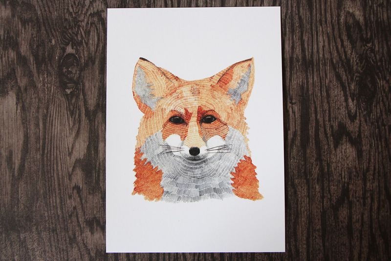 Fox 8 x 10 Watercolour Print