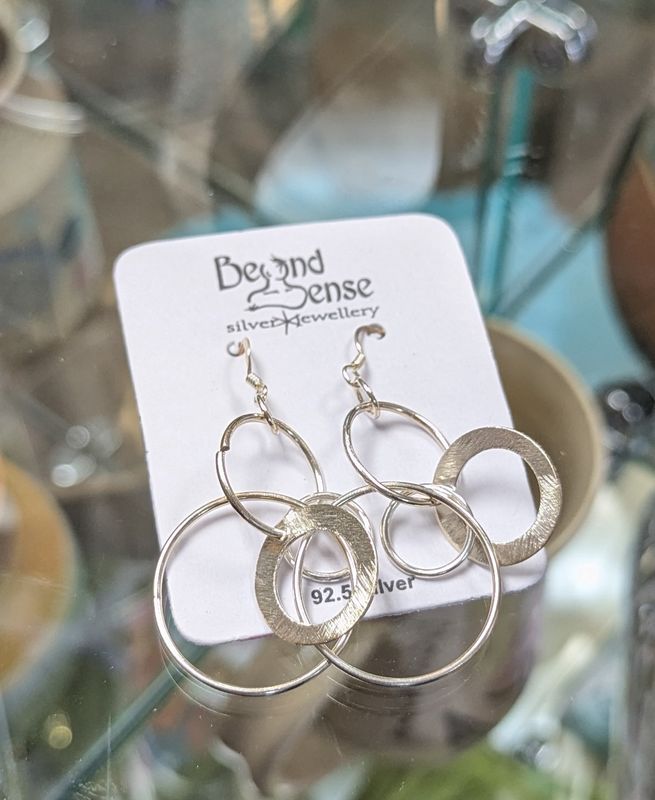 Layered Hoops Sterling Silver Earrings