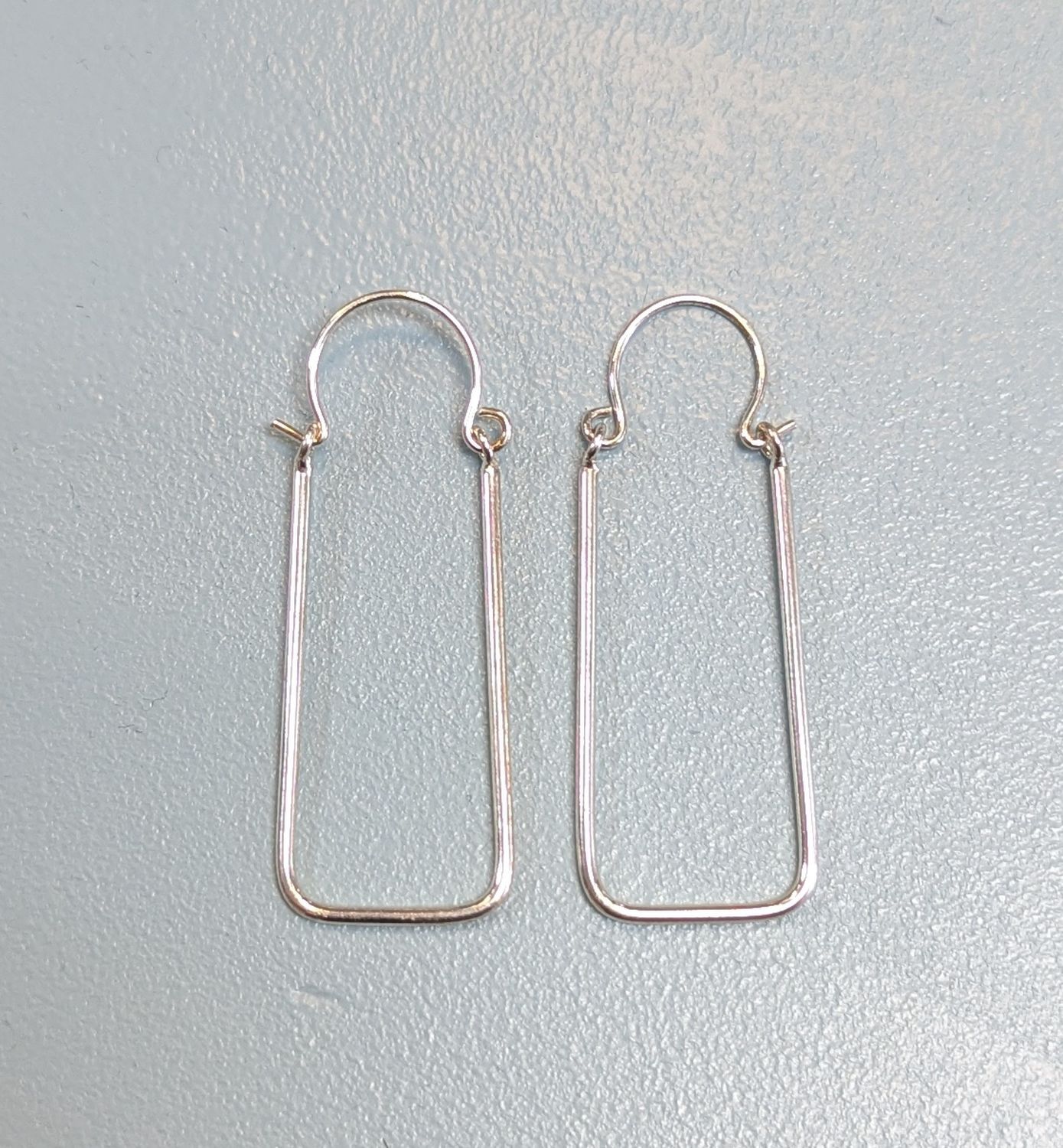 Sterling Silver Rectangle Hoops