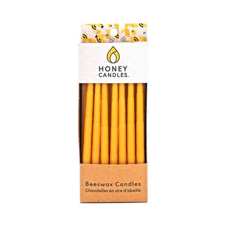 7 Pack of 6" Natural Beeswax Thin Tapers