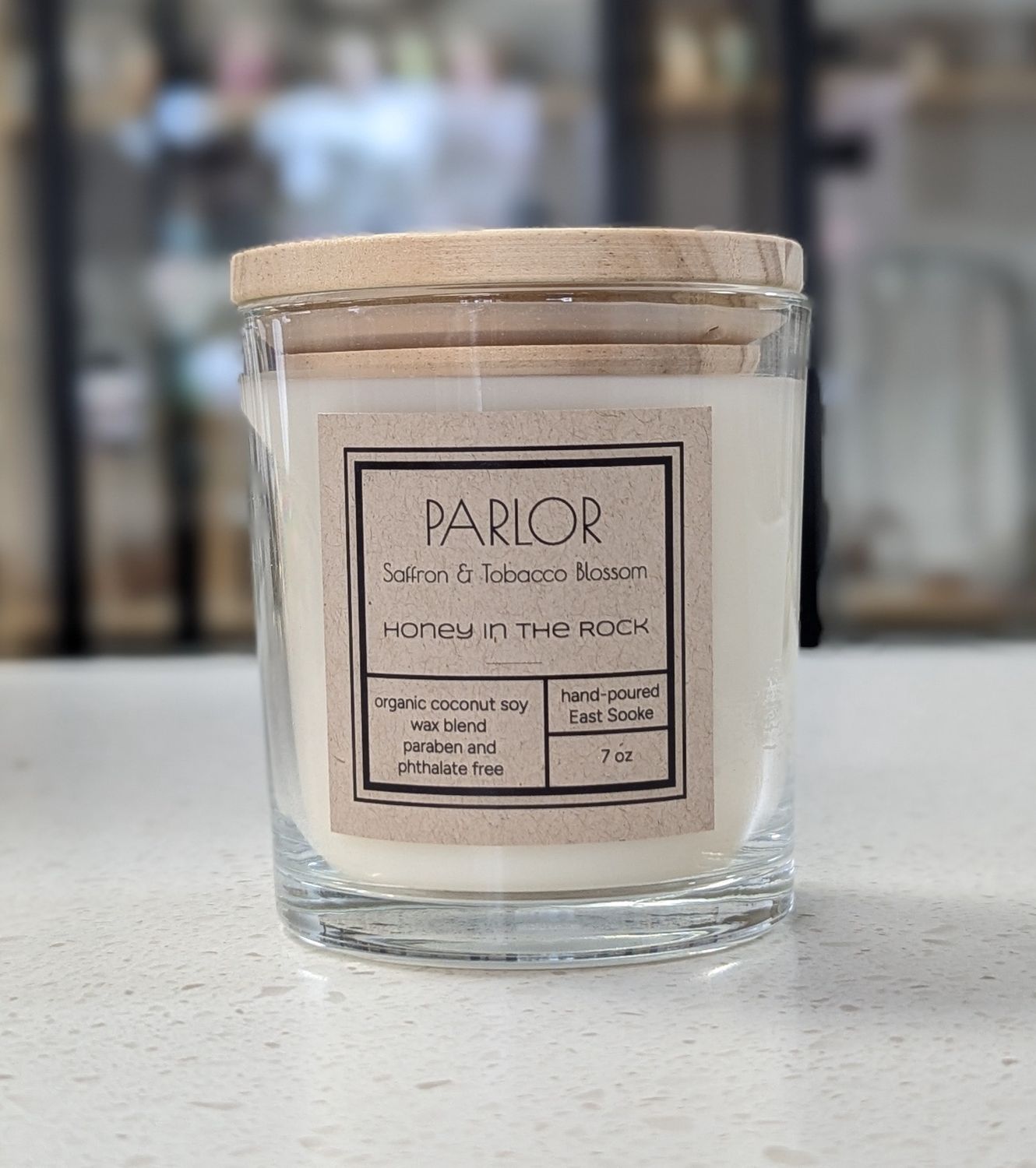 Parlor Saffron &amp; Tabacco Blossom  Candle 7oz