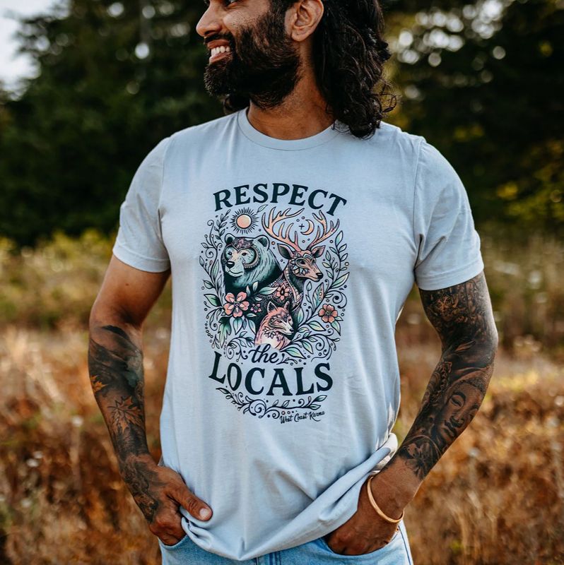 Forest Locals Tee in Solid Athletic Grey