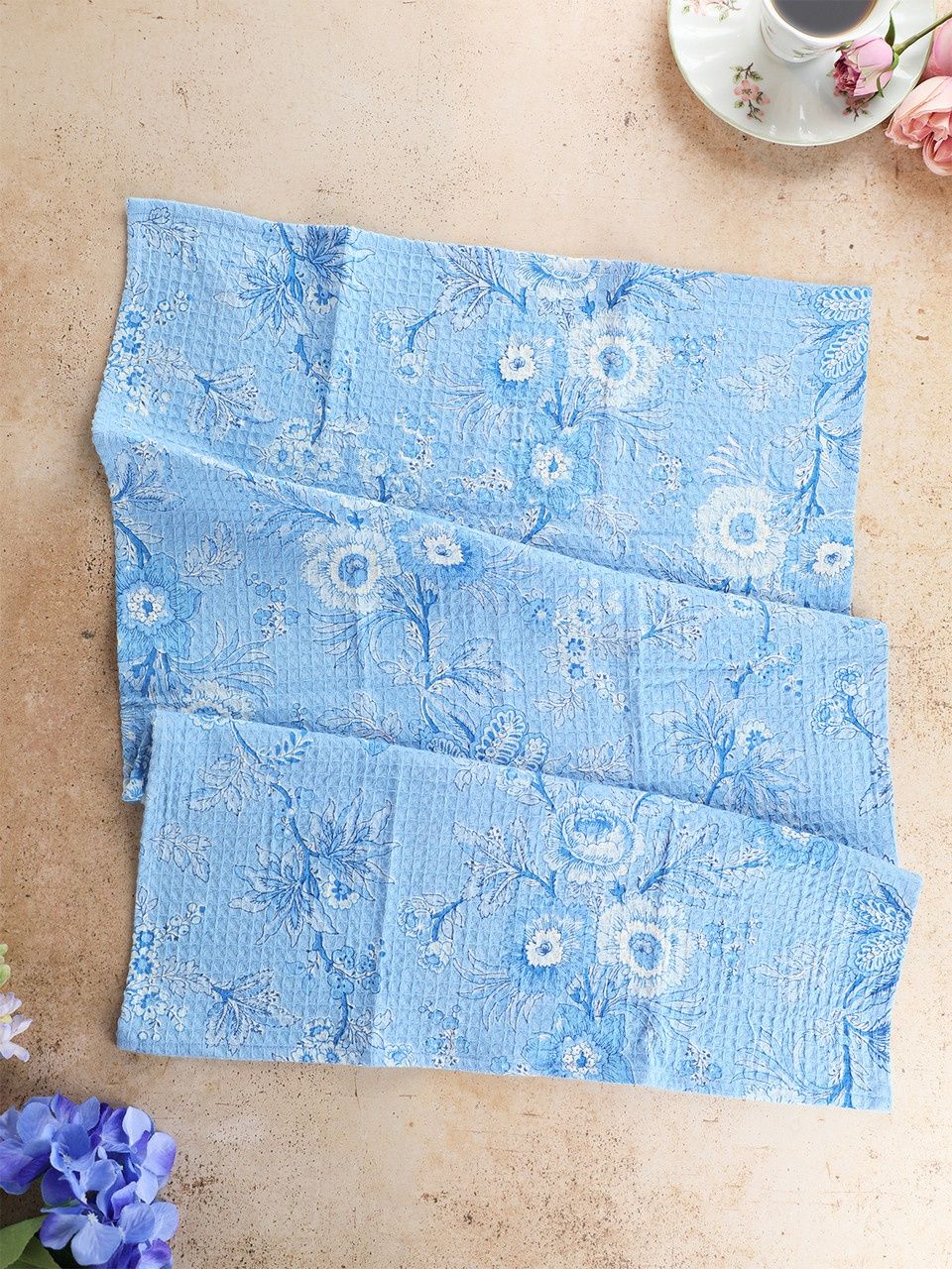 Augustine Tea Towel Set of 2 - Washed Blue 19x27