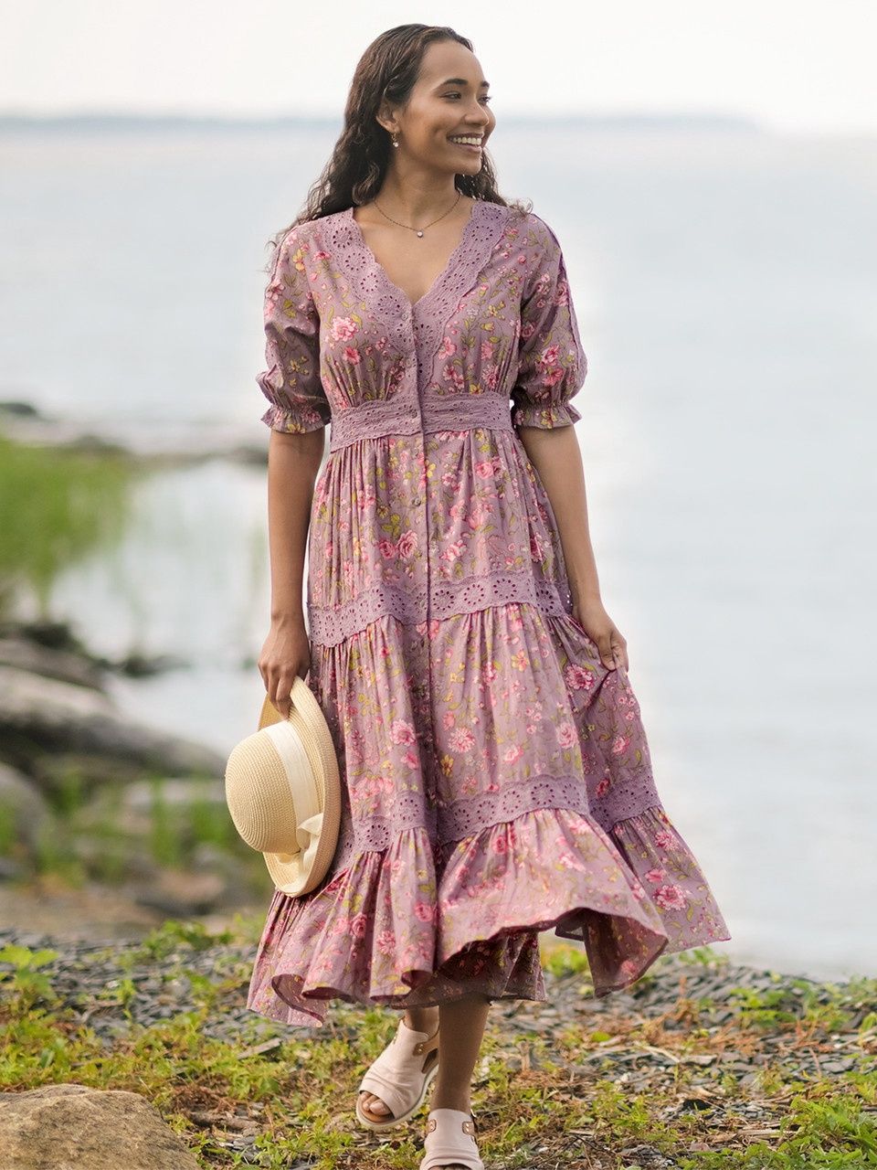 Sunday Rose Prairie Dress - Amethyst