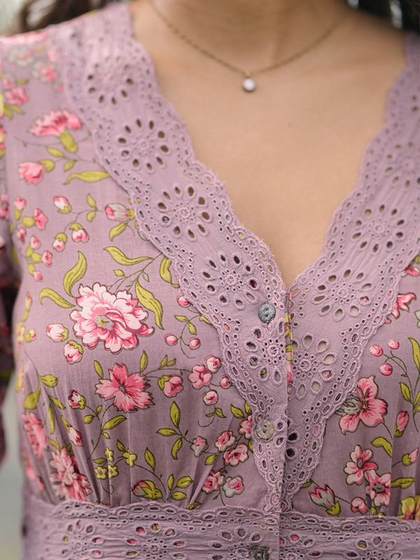 Sunday Rose Prairie Dress - Amethyst