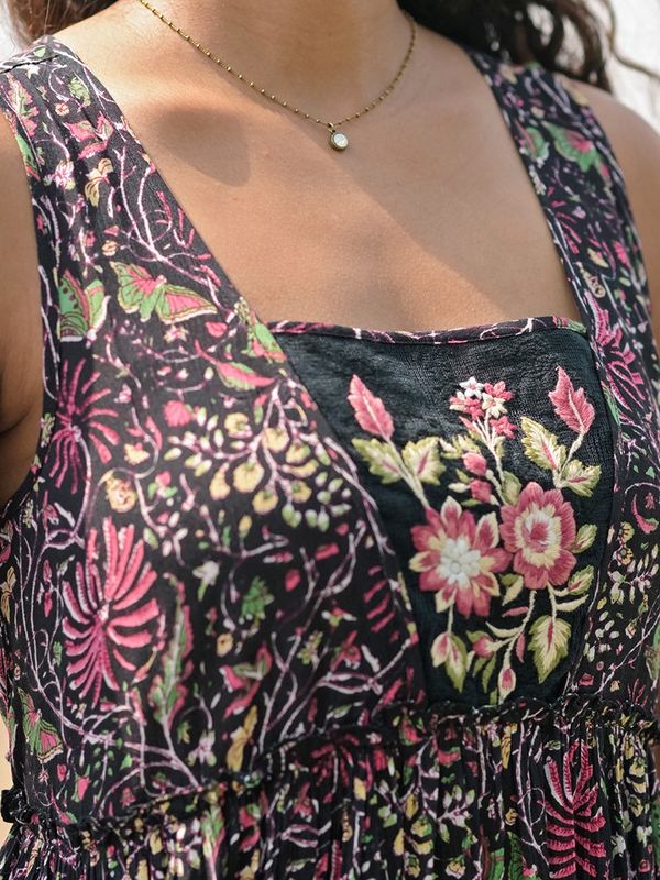 Butterfly Vine Dress - Black