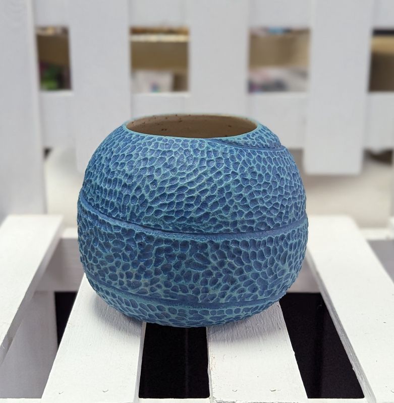 Turquoise Textured Vase