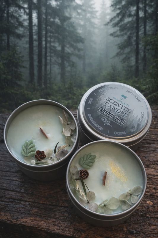 Canadian Bush Container Candle with Decorations