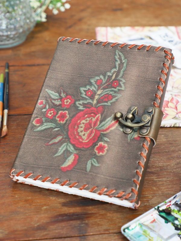 Tapestry Leather Journal 6x8