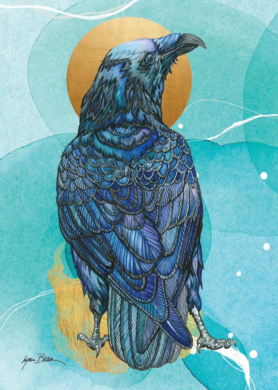 Raven with Gold Card