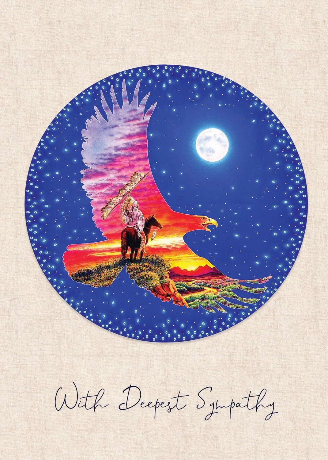 Eagle and Moon Card