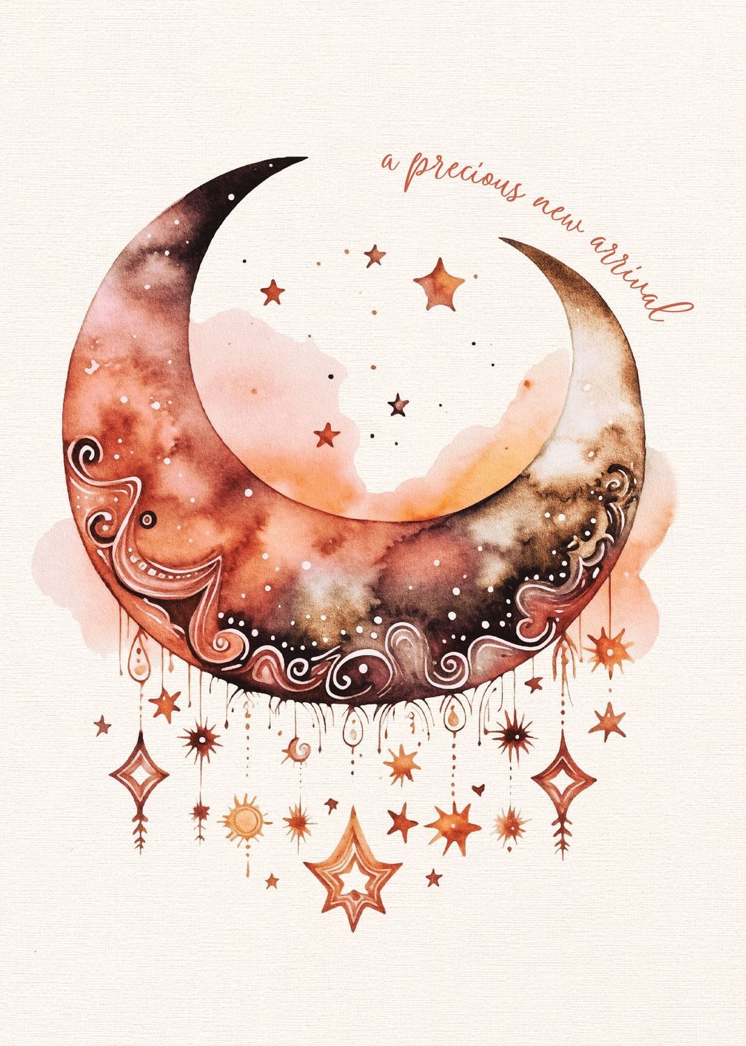 Moon and Stars Card