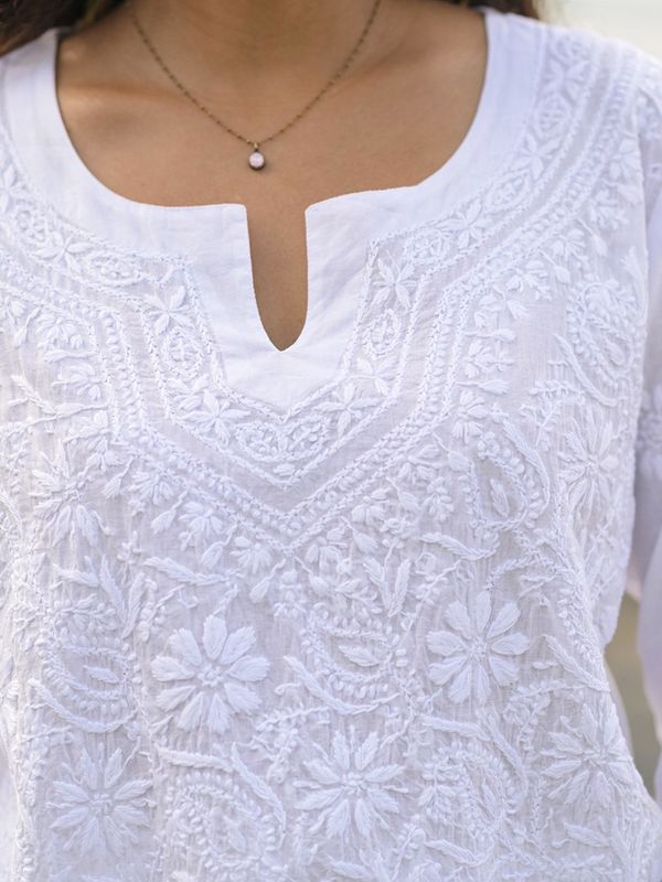 Marguerite Tunic White