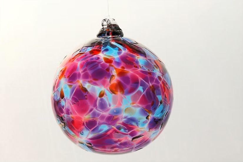 Calico Glass Ornament "Royal Orchard" small