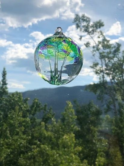 Tree Glass Ornament "Spring" medium
