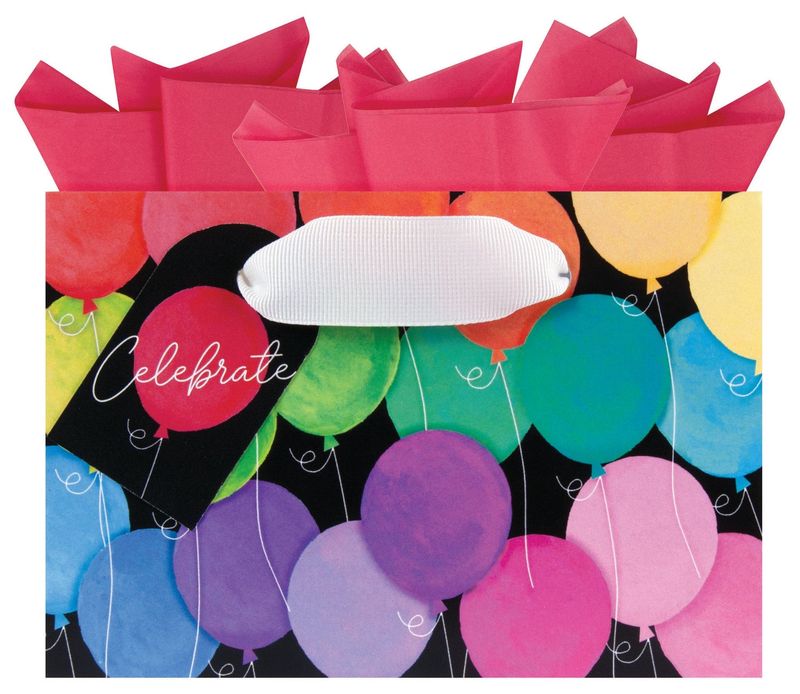 Rainbow Balloons Petite Gift Bag