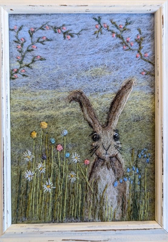 Felted Rabbit 8.5" x 6.5" Frame