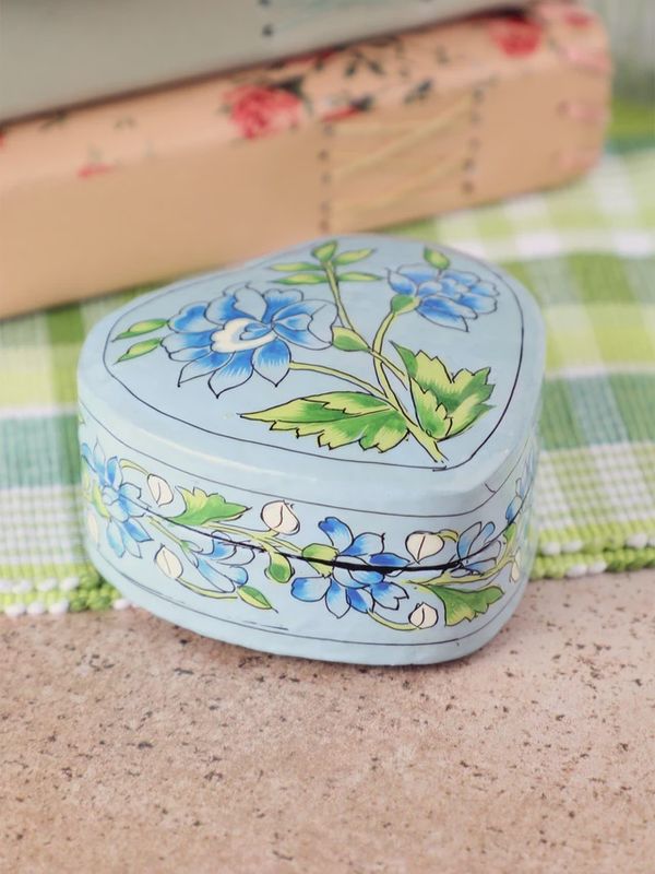Pushkar Heart Box Blue