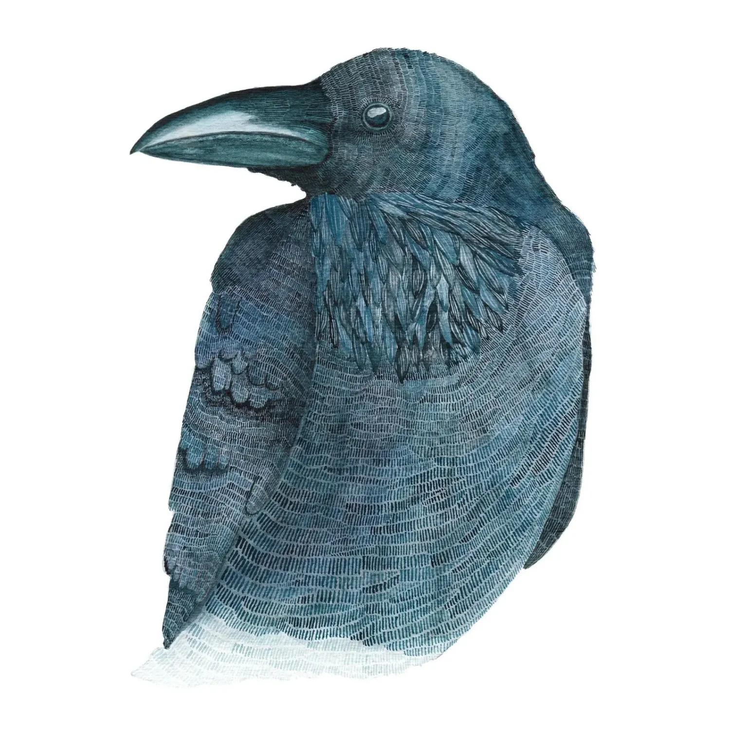 Raven Watercolour Print 8 x 10