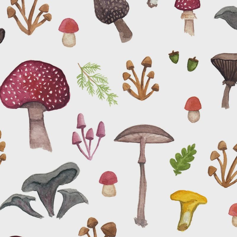 Mushroom Pattern Watercolour Print 8 x 10
