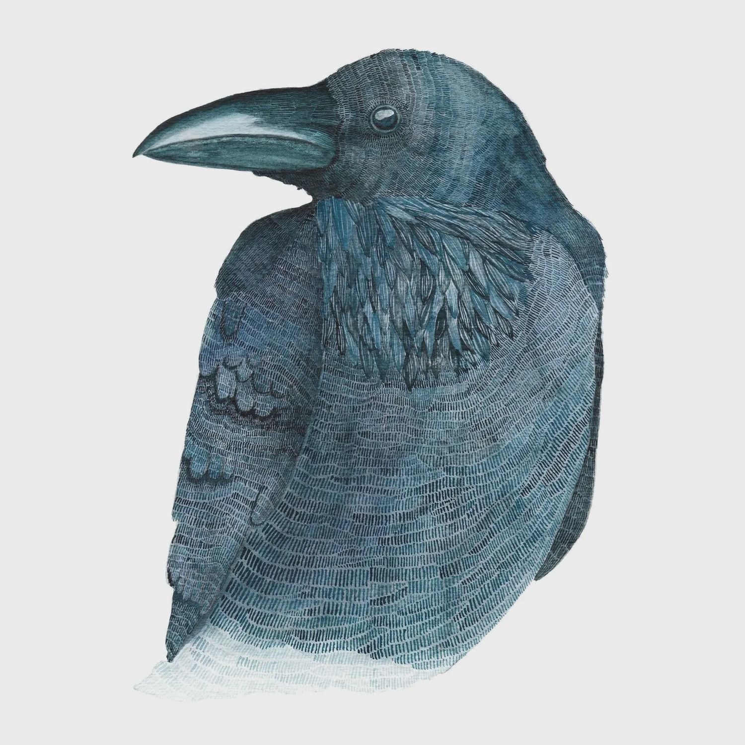 Raven Watercolour Print 5 x 7