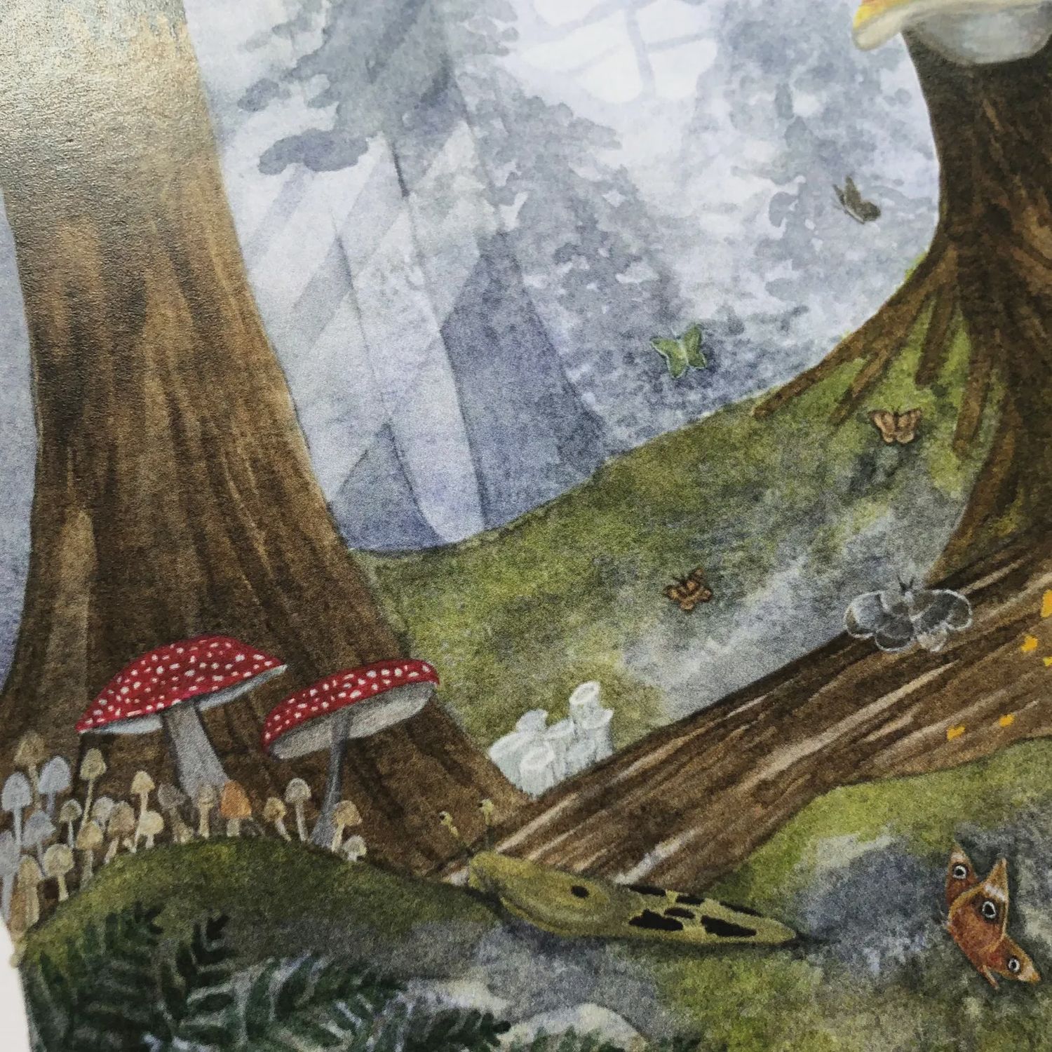 Ethereal Forest Light Watercolour Print 5 x 7