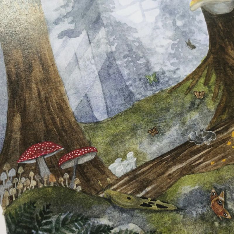 Ethereal Forest Light Watercolour Print 5 x 7