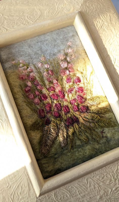 Felted Foxgloves 10" x 8" Frame