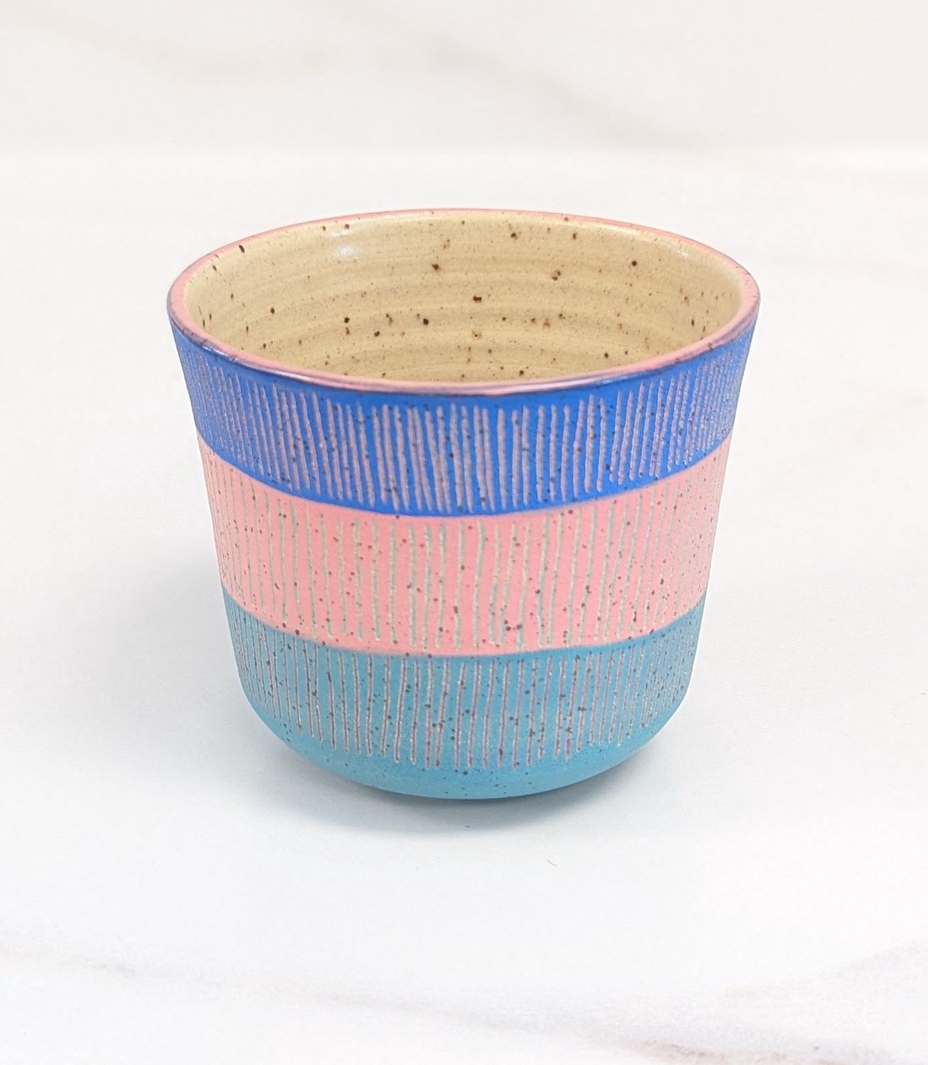 Small Striped Carved Tumbler