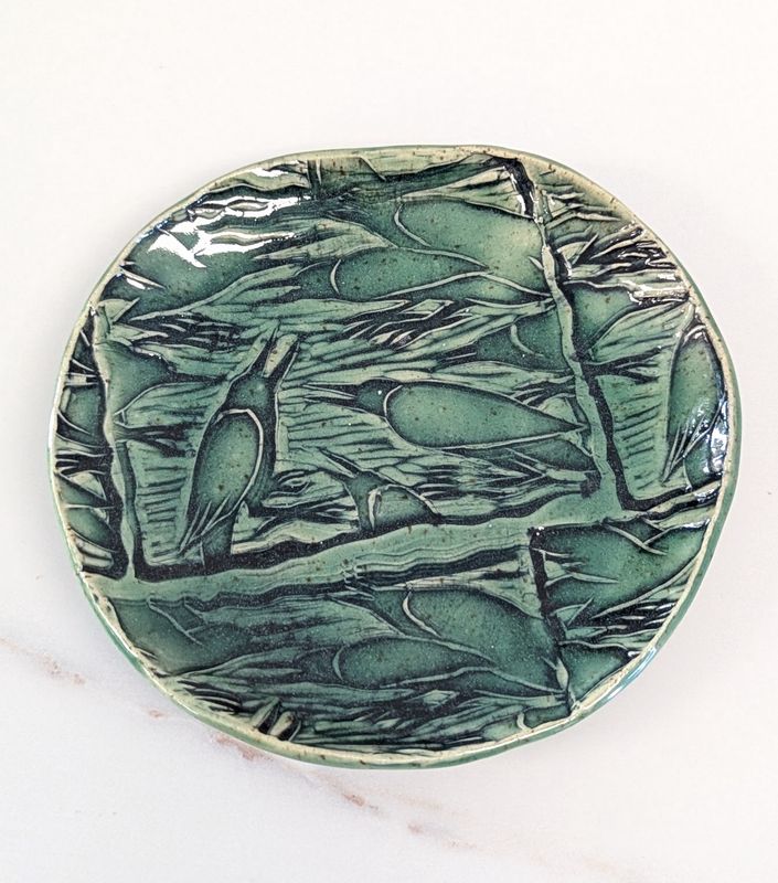 Green Crow Plate
