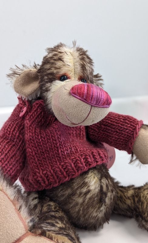 Raspberry Truffle Bear Art Doll