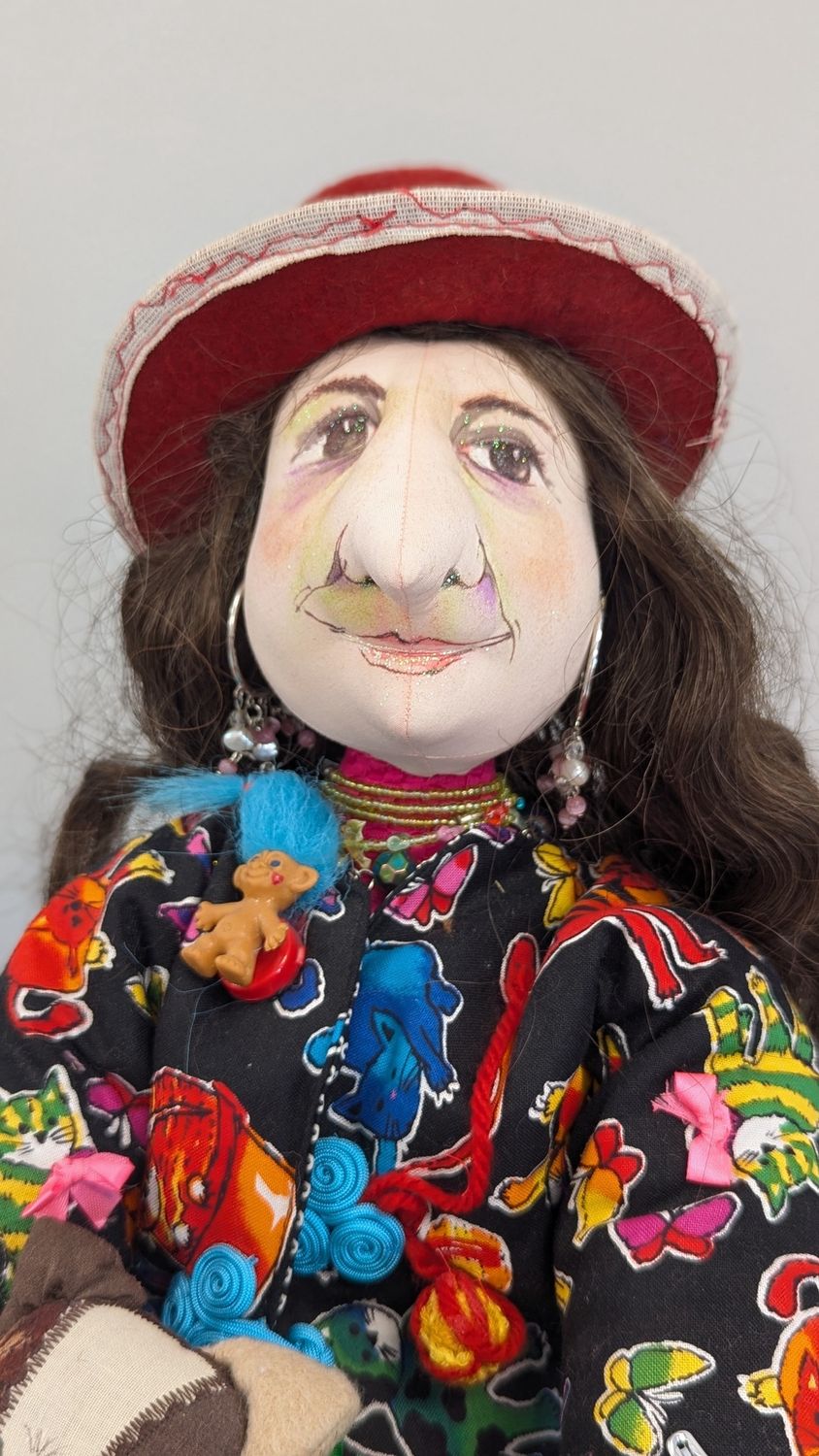 The Aging Hippy Art Doll